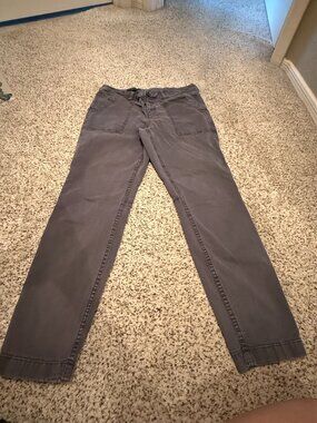 JCrew | Skinny Washed Twill Utility Chino Pants | Gray | Size: 30